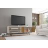 Rack Onix com Painel Chanel Móveis Bechara Off White/Cinamomo Ripado - 6