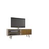 Rack Onix com Painel Chanel Móveis Bechara Off White/Cinamomo Ripado - 7
