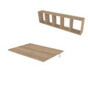 Ver imagem 3 de Conjunto com 1 Escrivaninha Suspensa e com 1 Prateleira 5 Nichos 80cm Carvalho Mel