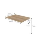 Ver imagem 5 de Conjunto com 1 Escrivaninha Suspensa e com 1 Prateleira 5 Nichos 80cm Carvalho Mel