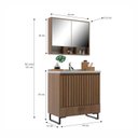 Ver imagem 3 de Conjunto para Banheiro com Espelheira Nevada