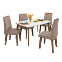 Ver imagem 2 de Mesa de Jantar 4 Lugares Nancy 1,20 X 0,90 Oblongo Off White