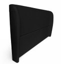 Ver imagem 2 de Cabeceira Liz Estofada Moderna Luxo para Cama Box Queen 1,60 Preto
