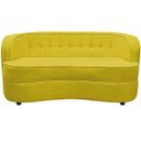 Ver imagem 7 de Sofá Curvo 2 Lugares Orgânico Sala Recepção Escritório Decorativo Luxo Panamá 160cm Suede