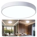 Ver imagem 1 de Luminaria Plafon Sobrepor 3 Tons Teto Moderno Led Escritorio Empresa Decoração Iluminação Residencia