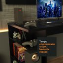 Ver imagem 6 de Mesa para Computador Gamer Madesa 9409 e Painel para TV até 50 Polegadas Preto Cor:Preto