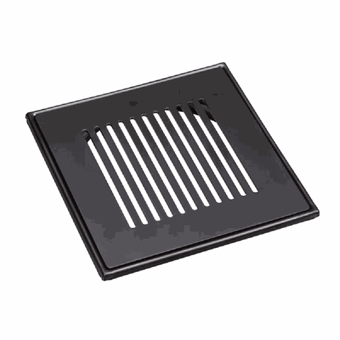 Grelha C/ Base Invinox 10 X10 Listras Black Matte 4006/1.bm.c
