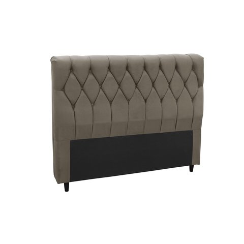 Cabeceira Viena Plus Queen 1,60 Suede Marrom Taupe - Simbal