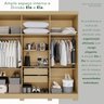 Guarda-Roupa Casal com Espelho 6 Portas 2 Gavetas França - 7