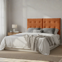 Ver imagem 6 de Cabeceira Estofada 140cm Dobrável P/ Cama de Casal Moderna:terracota