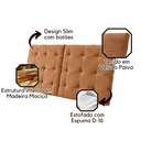Ver imagem 3 de Cabeceira Estofada 140cm Dobrável P/ Cama de Casal Moderna:terracota