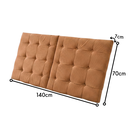 Ver imagem 2 de Cabeceira Estofada 140cm Dobrável P/ Cama de Casal Moderna:terracota