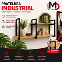 Ver imagem 7 de Prateleira Industrial Suspensa Reforçada Parede MDF e Metalon Decorativa Sala Escritório Cozinha