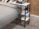 Ver imagem 3 de Mesa Industrial Auxiliar para Cama Miti Preto e Branco