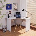Ver imagem 1 de Mesa Angular New City Pé Painel 120 cm Cinza Cristal Gebb Work