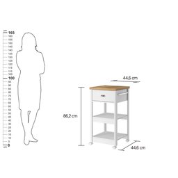 Balcão Fruteira galão água Ditália BA-130 cor:branco - 4