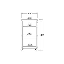 Balcão Fruteira galão água Ditália BA-130 cor:branco - 5