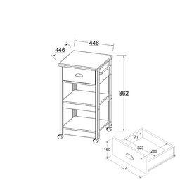 Balcão Fruteira galão água Ditália BA-130 cor:branco - 6