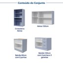 Ver imagem 6 de Cozinha Planejada 4 Peças sem Tampo com Cristaleira Marselha CabeCasa MadeiraOriginals Azul/Sereno