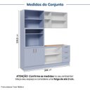 Ver imagem 4 de Cozinha Planejada 4 Peças sem Tampo com Cristaleira Marselha CabeCasa MadeiraOriginals Azul/Sereno
