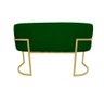 Namoradeira Poltrona Decorativa Luana Suede Verde com Base Dourada - Fm - 4