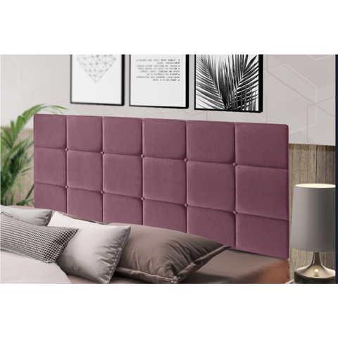 Cabeceira Painel Estofada Casal 1,60x55 Dobrável Nicole Rosa