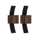 Ver imagem 1 de KIT 2 ARANDELA MADEIRA GLAMOUR PRETO