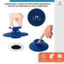Ver imagem 2 de Kit 5 Tampa de Ralo Pia Tanque com Válvula Universal de Borracha Filtro Anti Cabelos Sujeira 10cm