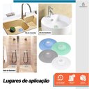 Ver mais imagens de Kit 5 Tampa de Ralo Pia Tanque com Válvula Universal de Borracha Filtro Anti Cabelos Sujeira 10cm