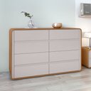 Ver imagem 2 de Cômoda 8 Gavetas Loop Amêndoa Clean/off White 75cm