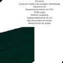 Ver imagem 3 de Calçadeira Baú Sapateira 160cm Ayla Suede Tampo Reto