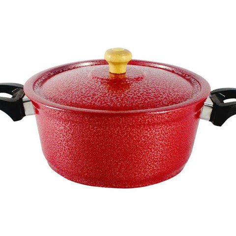 Caçarola Alumínio Vemelha 18cm