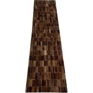 Tapete de Couro Passadeira Castanho 0,50x2,00 S/b Pç 3x9cm