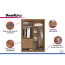 Ver imagem 3 de Guarda Roupa Casal 2 Portas Trento Branco Conquista