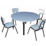 Mesa Escolar Infantil Redonda com 4 Cadeira Dimovesc 7458 - 1