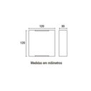 Ver imagem 2 de Arandela Blumenau Clean Led Quadrada 3W Bivolt 3000K Branca