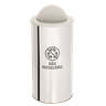 Lixeira Coleta Seletiva Basculante 120l de Aço Inox - Branco - 4