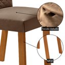 Ver imagem 5 de Mesa de Jantar Carolina 180cm Tampo MDF Vidro Canto Copo com 6 Cadeiras Lira