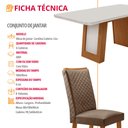 Ver imagem 7 de Mesa de Jantar Carolina 180cm Tampo MDF Vidro Canto Copo com 6 Cadeiras Lira