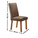 Ver imagem 3 de Mesa de Jantar Carolina 180cm Tampo MDF Vidro Canto Copo com 6 Cadeiras Lira