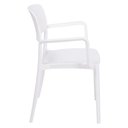 Ver imagem 4 de Cadeira Tramontina Marta com Braços Branca Empilhável em Polipropileno com Proteção