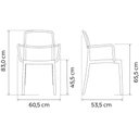 Ver imagem 7 de Cadeira Tramontina Marta com Braços Branca Empilhável em Polipropileno com Proteção