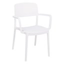 Ver imagem 2 de Cadeira Tramontina Marta com Braços Branca Empilhável em Polipropileno com Proteção
