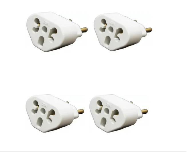 Adaptador Benjamin Bob Love 10A/20A Kit 10Pças Pino Maciço