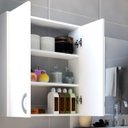 Ver imagem 2 de Armário de Banheiro Suspenso 2 Portas Arya  Branco