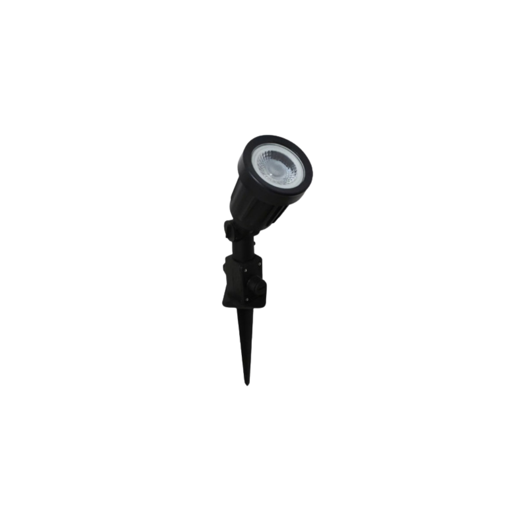 Refletor Led Opus Espeto Jardim 5w À Prova D'água Bivolt - Preto - Âmbar
