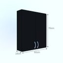 Ver imagem 5 de Armário de Banheiro Suspenso 2 Portas Arya  Branco