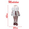 Decoração Natal Papai Noel Rosa Natalino 62cm - 2