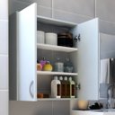 Ver imagem 2 de Armário de Banheiro Suspenso 2 Portas Arya  Branco