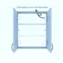 Ver imagem 6 de Armário de Banheiro Suspenso 2 Portas Arya Branco Cinza/Cristal